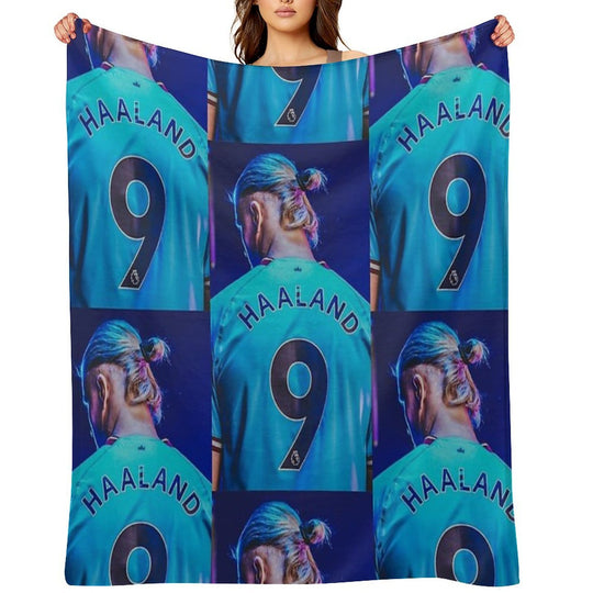 Erling Haaland Eco-conscious Throw Blanket