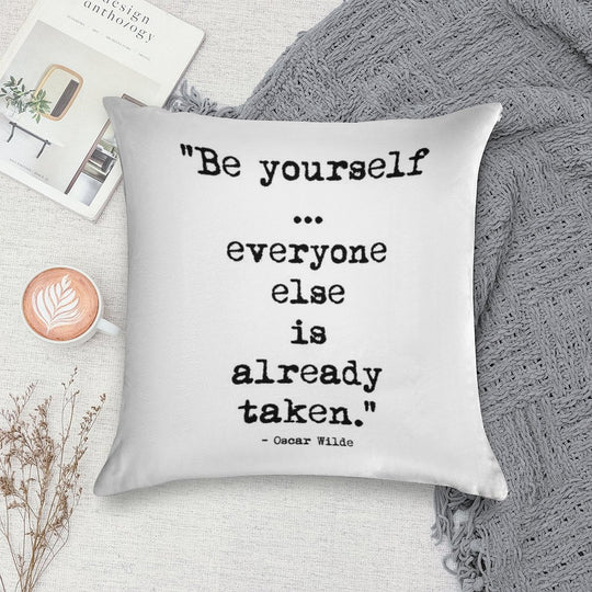 Oscar Wilde Be Yourself Soft Skin-Friendly Throw Pillow