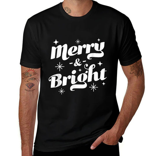 Merry And Bright - Cute Red Matching Family Christmas Pajama  Graphic-printed T-Shirt