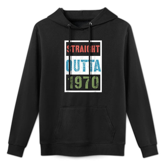 Straight Outta 1970 50th Birthday Gift Vintage Retro Funny Versatile Streetwear Hoodie