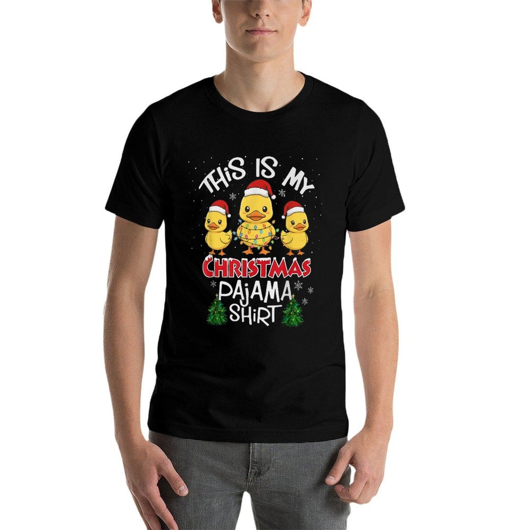 This Is My Christmas Pajama Duck Animal Funny Xmas  Stretchy T-Shirt