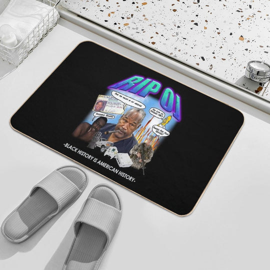RIP OJ SIMPSON  Anti-Trip Bath Mat