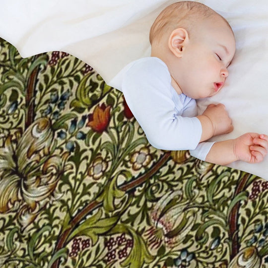 William Morris Golden Lily All-season Throw Blanket