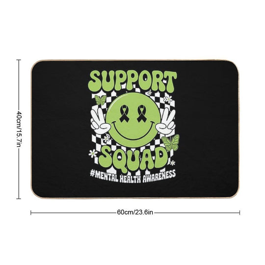 Motivation Support Squad Mental Health Awareness Men Women  Pet-Safe Bath Mat