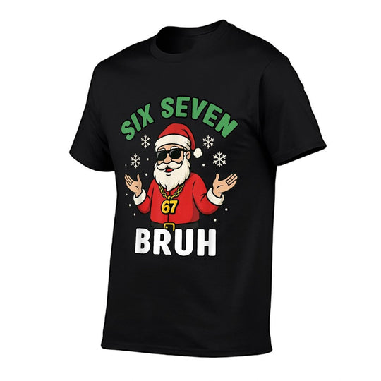 Six Seven 67 Christmas 6 7 Bruh Boys Kids 6-7 Meme Youth  Heathered Texture T-Shirt