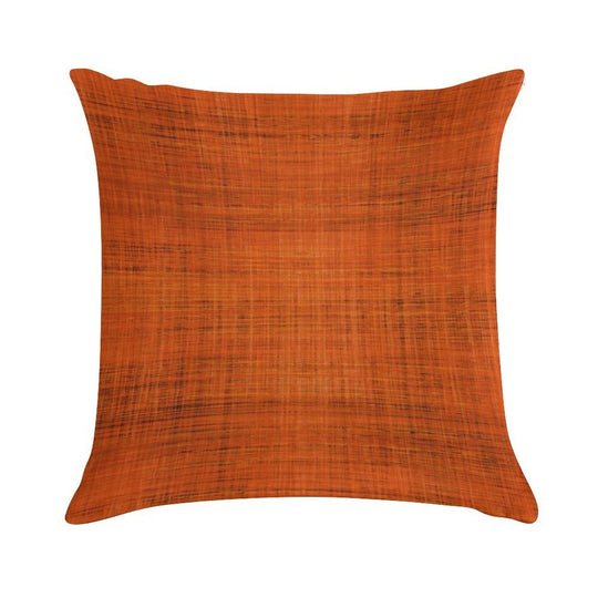 Digital Bark Cloth - Orange Soft Fade-Resistant Throw Pillow