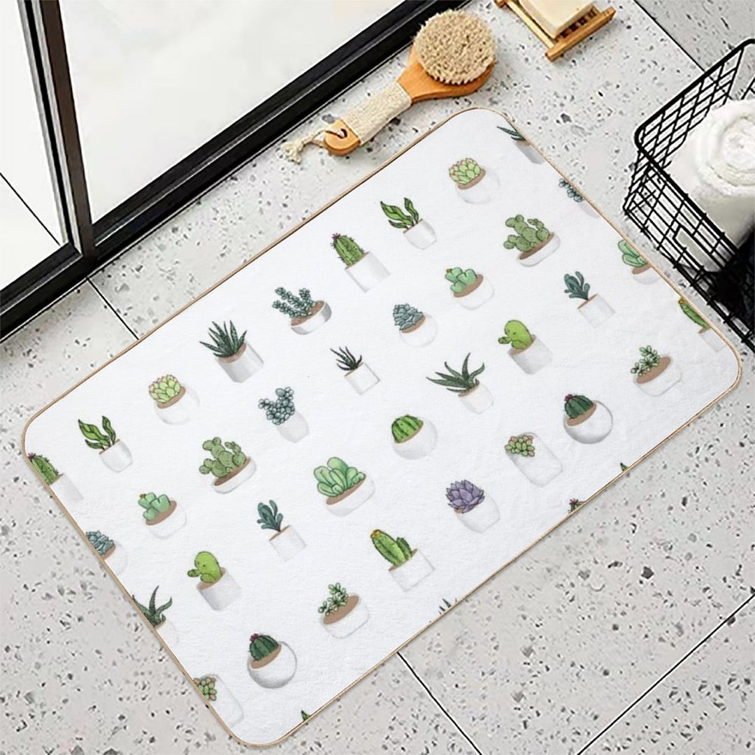 Succulents  Non-Slip Bath Mat