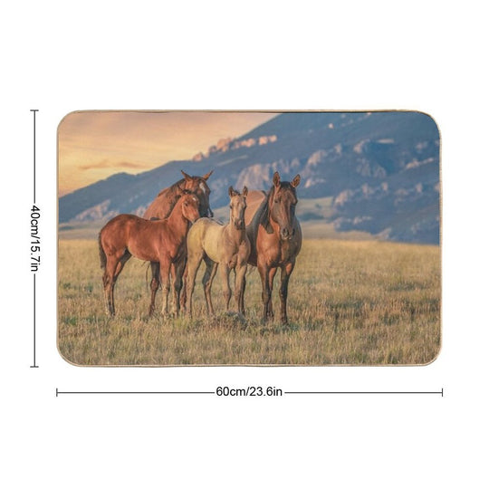 Sunrise Montana Horse Ranch  Multi-Purpose Bath Mat