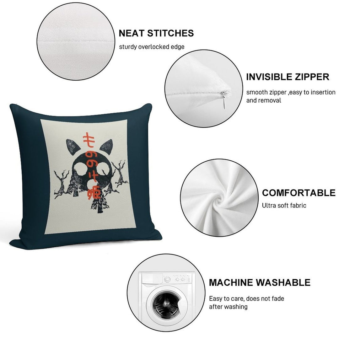 Mononoke Print Premium Soft Easy Maintenance Throw Pillow