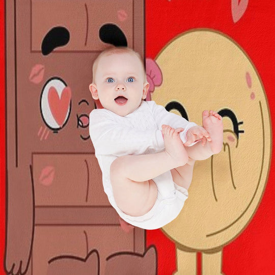 Choco And Pancake Couples Love Wrinkle-free Throw Blanket