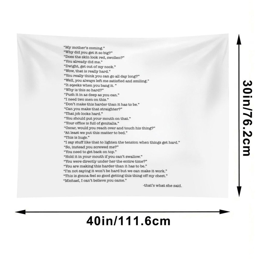 Every That's What She Said From The Office Tapestry