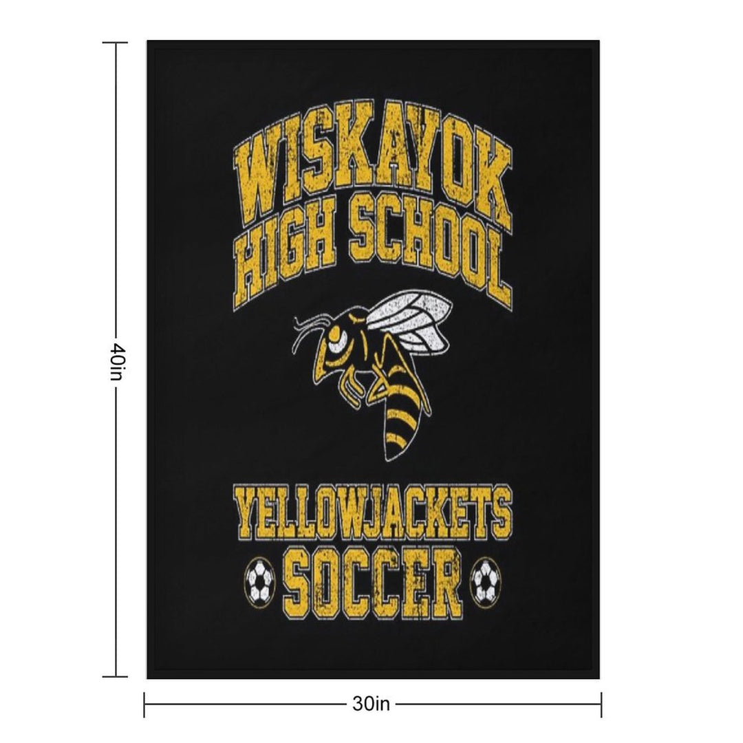 Wiskayok High School Yellowjackets Soccer - Yellowjackets Comfort Throw Blanket