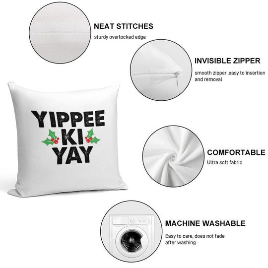 Yippee Ki Yay Soft Bedroom Essential Throw Pillow