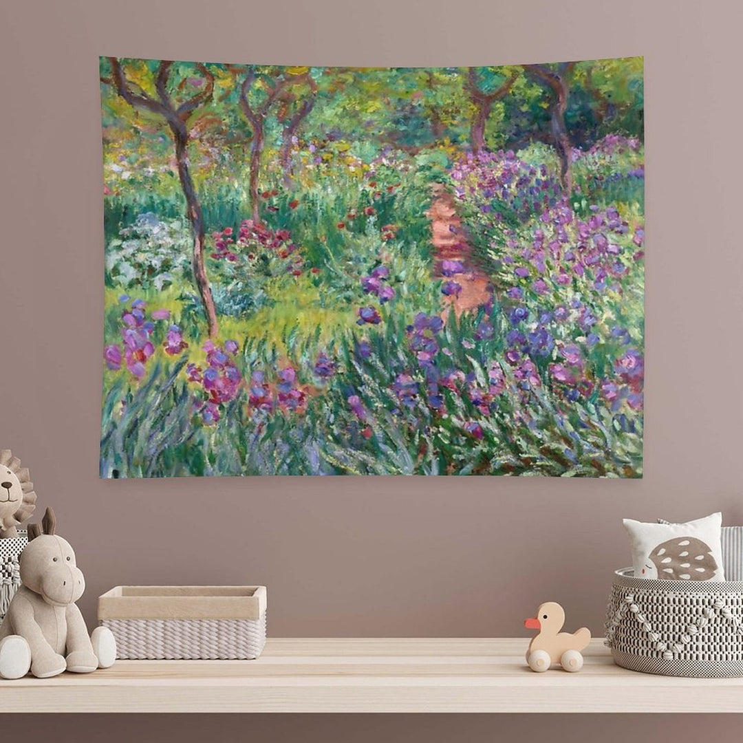 The Artist's Garden at Giverny by Claude Monet Tapestry