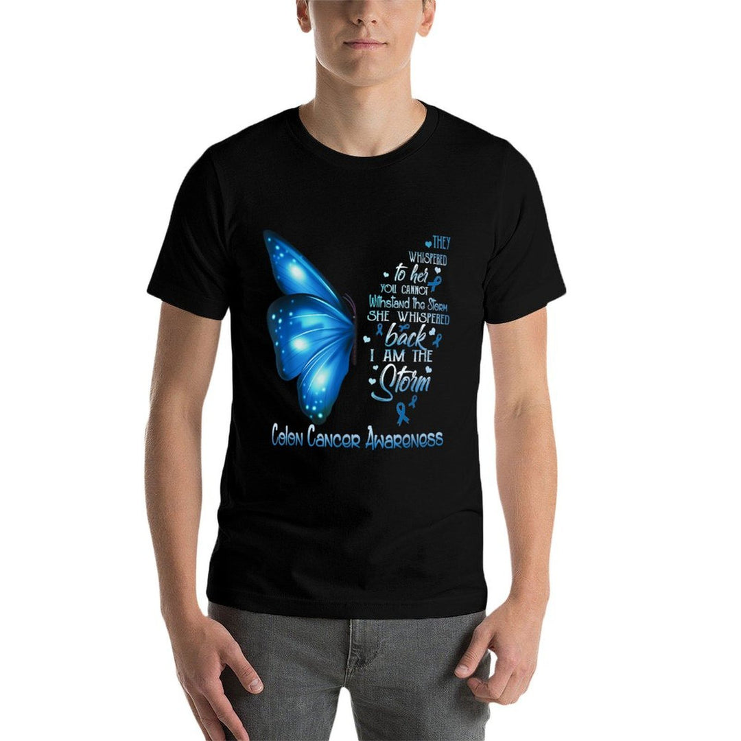 I Am The Storm Colon Cancer Awareness Butterfly  Durable T-Shirt