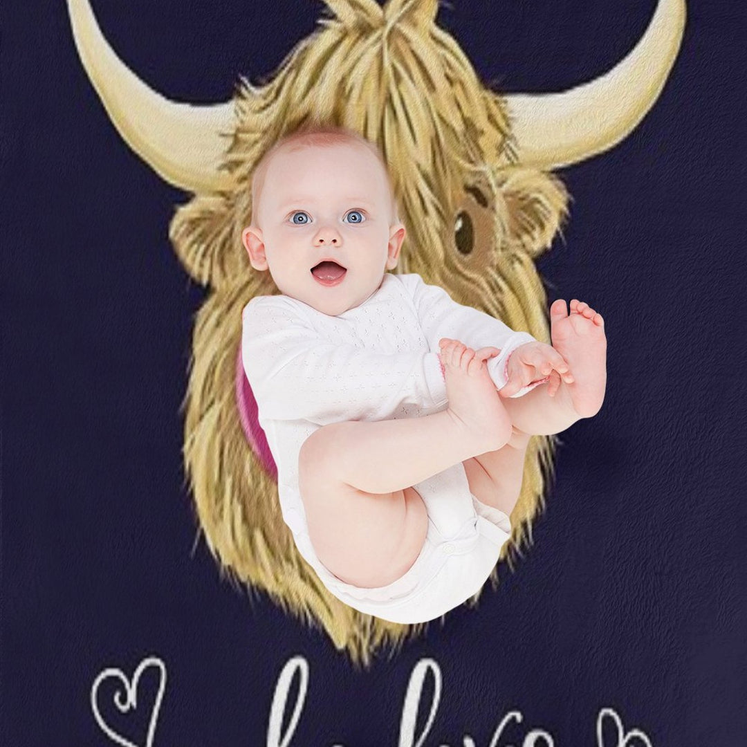 Just A Girl Who Loves Scottish Highland Cows Multi-functional Throw Blanket