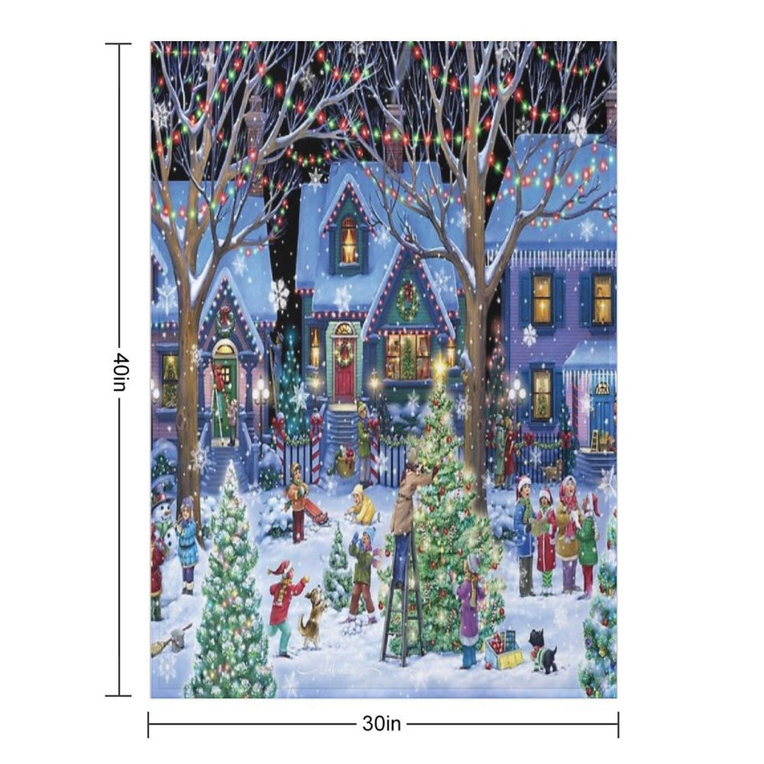 Decorating for Christmas All-season Throw Blanket