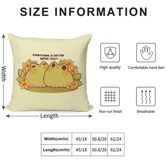 Everything Is Better with Your Froggies Soft Ultra-Soft Texture Throw Pillow