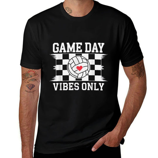 Groovy Volleyball Women Girls Volleyball Game Day Vibes Comfortable T-Shirt