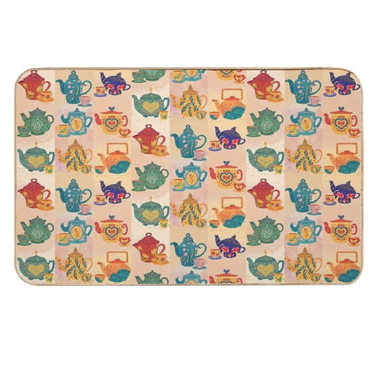 Tea Pots  Stain-Proof Bath Mat