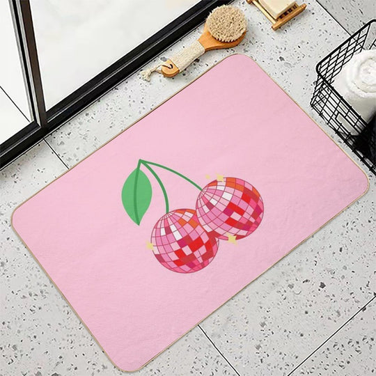 Cherry Disco Balls.  Multi-Purpose Bath Mat