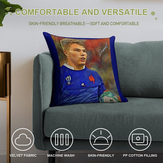 •Antoine Dupont• Art  ► Soft Skin-Friendly Throw Pillow