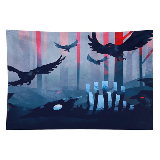 Blue Stone Landscape Tapestry