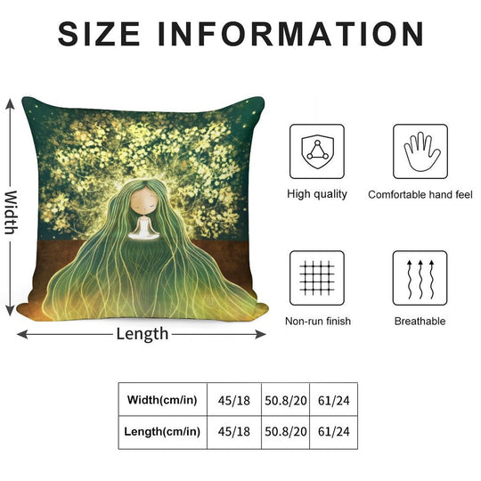 Magical Calm Grounding Yoga And Meditation Art Soft Durable Construction Throw Pillow