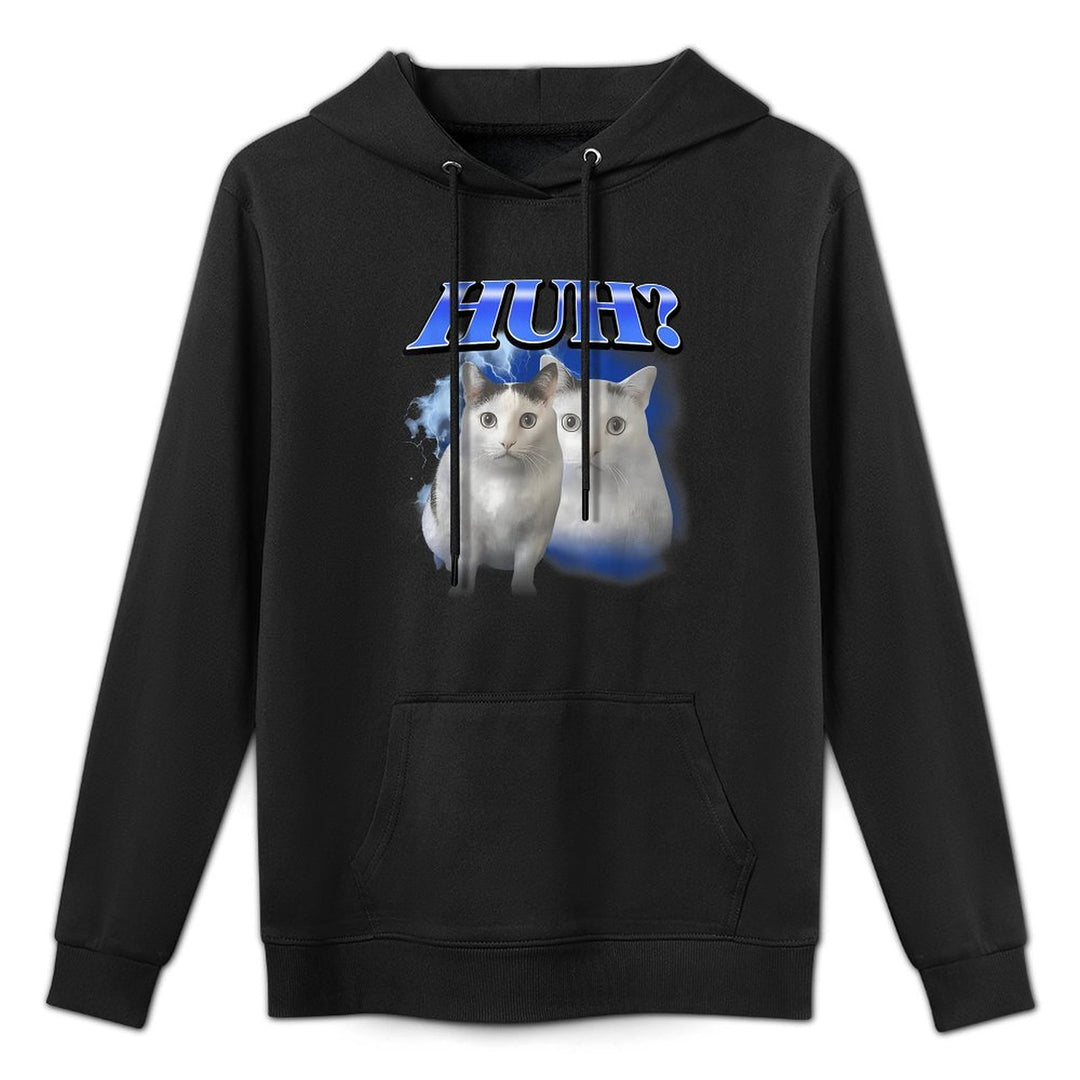 Funny Huh Cat Meme Funny Memes Internet Lover Joke Shape Retention Hoodie