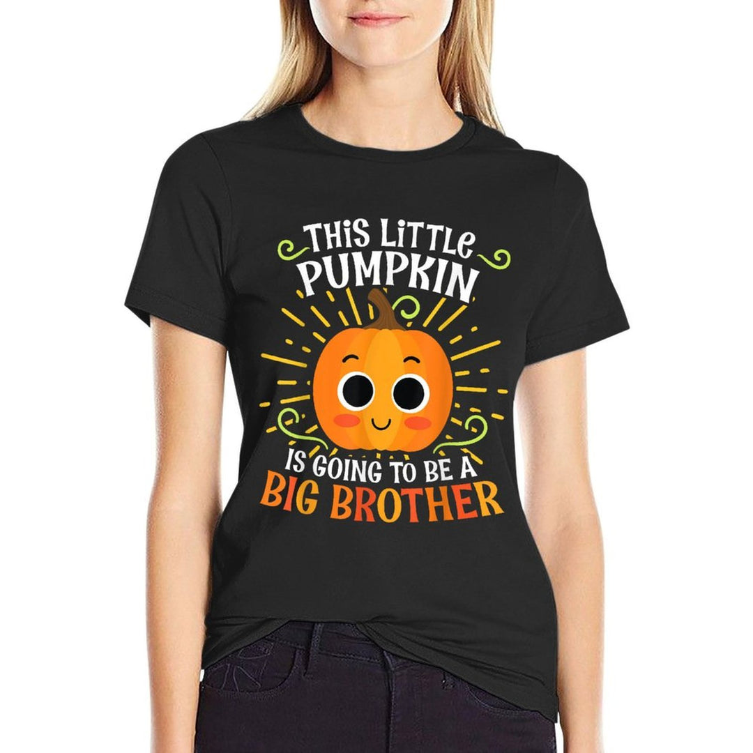 Big Brother Cute Thanksgiving Pumpkin Pregnancy Announcement  Vintage-inspired T-Shirt