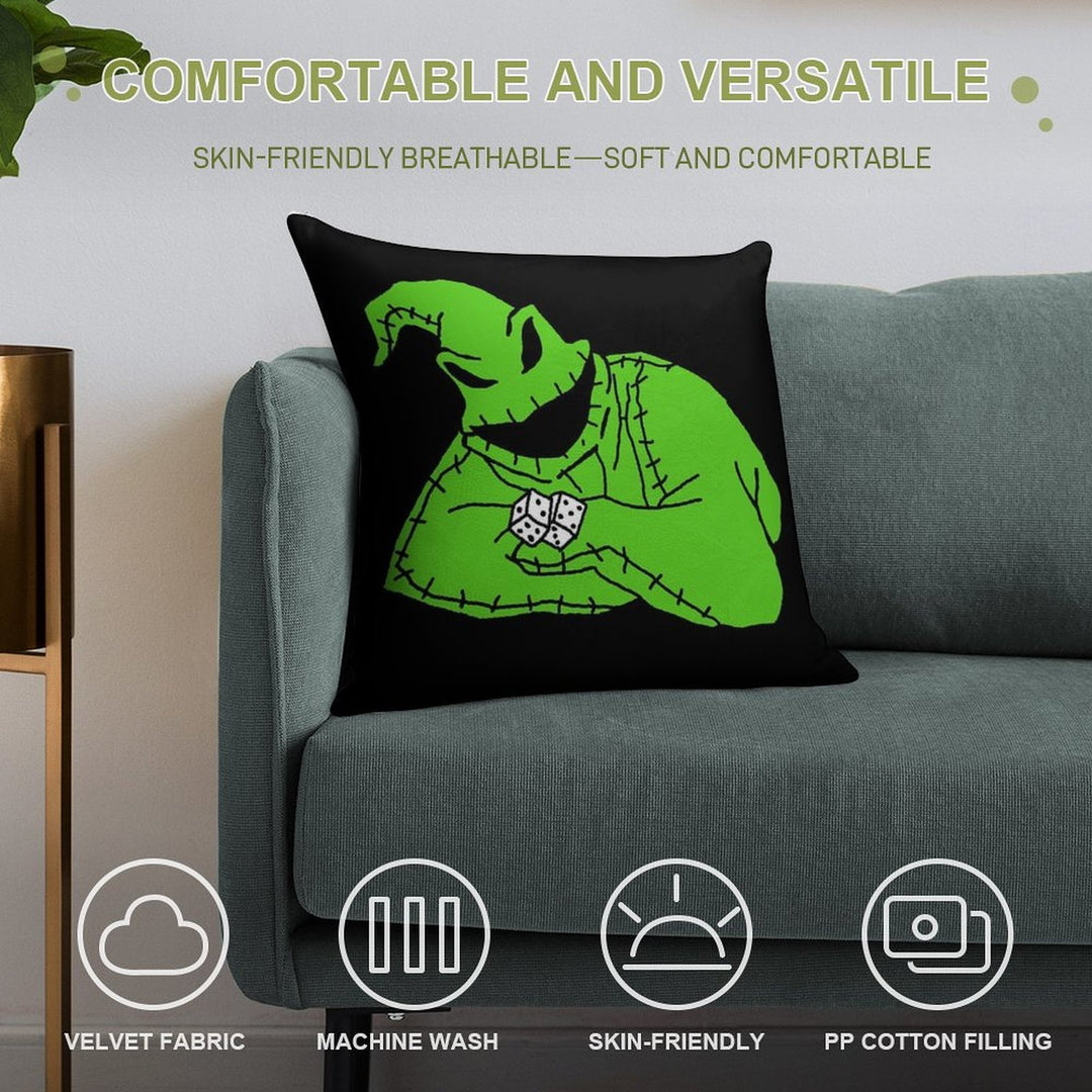 The Oogie Boogie Man Soft Home Decor Throw Pillow