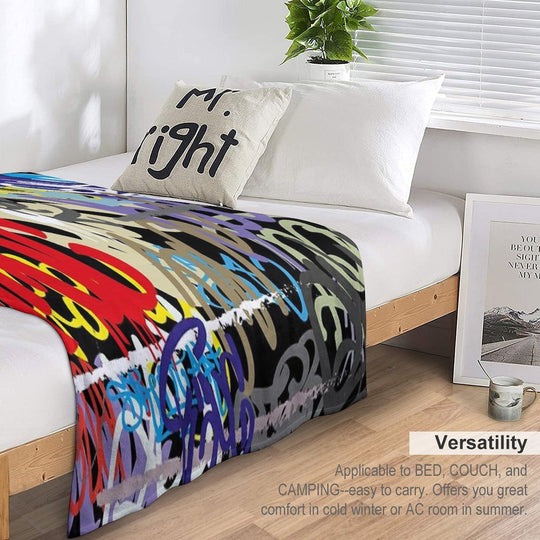 Graffiti Abstract Art Premium Throw Blanket
