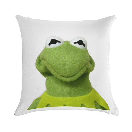 Kermit The Amphibian Soft Easy Maintenance Throw Pillow