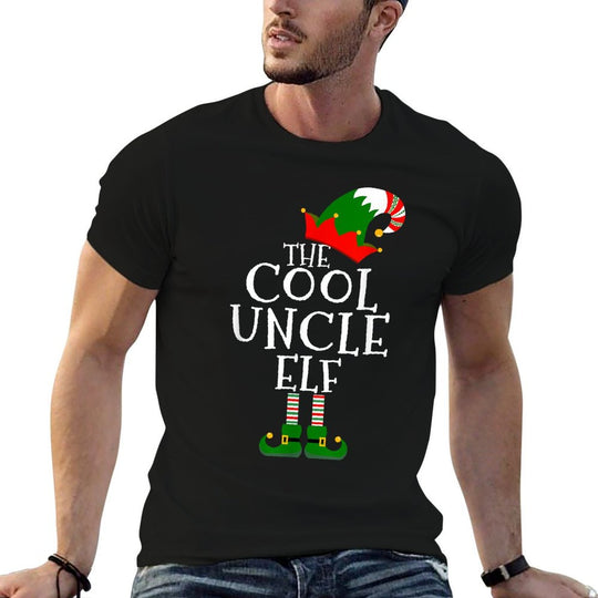 Fun The Cool Uncle Elf Gift Matching Family Group Christmas  Affordable Price T-Shirt