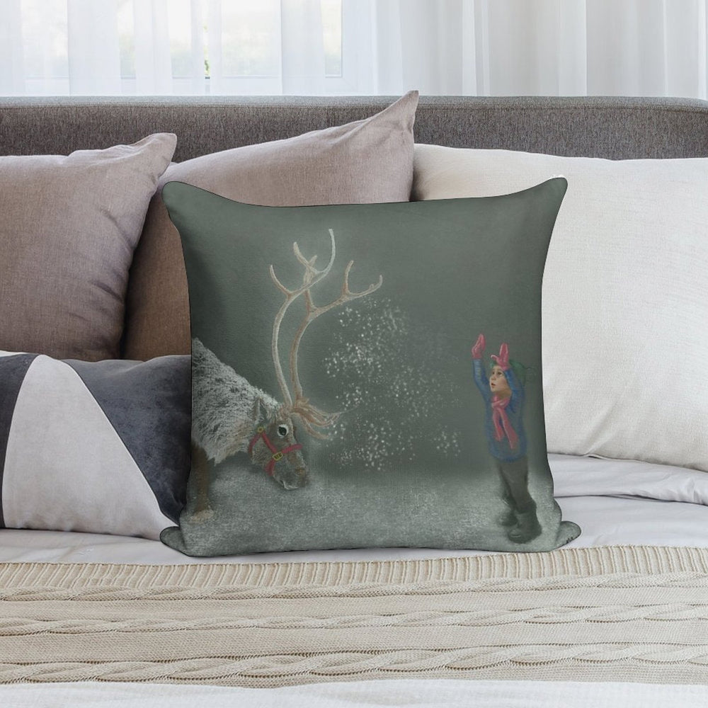 Christmas Wonder Soft Hidden Zipper Throw Pillow