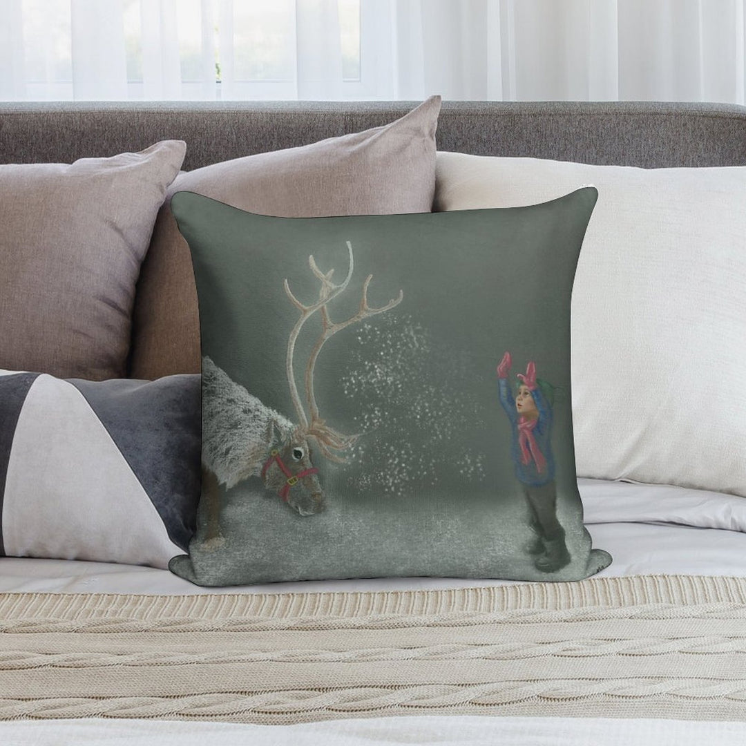 Christmas Wonder Soft Hidden Zipper Throw Pillow