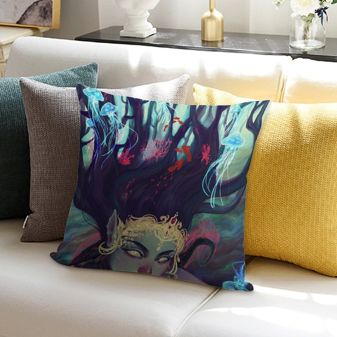 Abyss Mermaid Soft Luxury Feel Throw Pillow