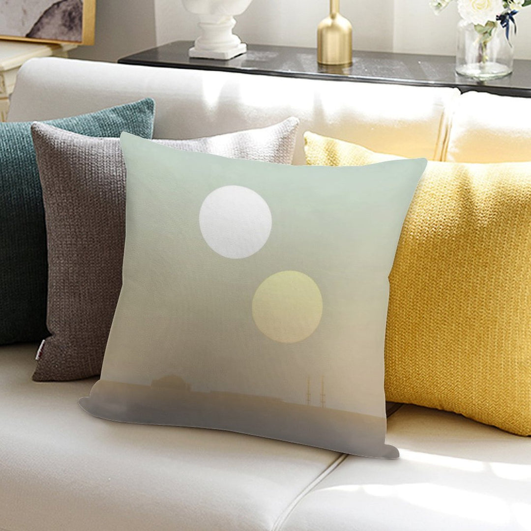 Two Suns Soft Skin-Friendly Throw Pillow