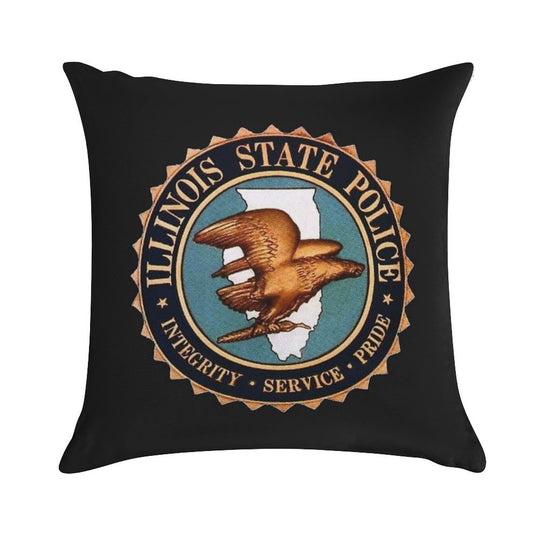 Illinois State Police Soft Durable Construction Throw Pillow