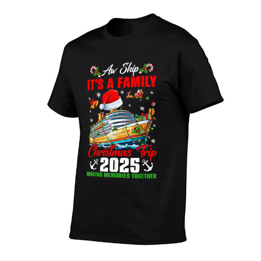 Aw Ship Its Family Christmas Trip 2025 Family Matching Xmas  Relaxed-fit T-Shirt