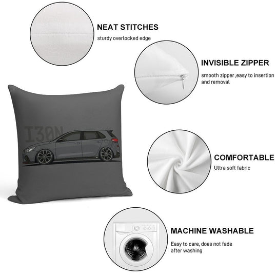 Hyundai I30N Soft Gift Ready Throw Pillow