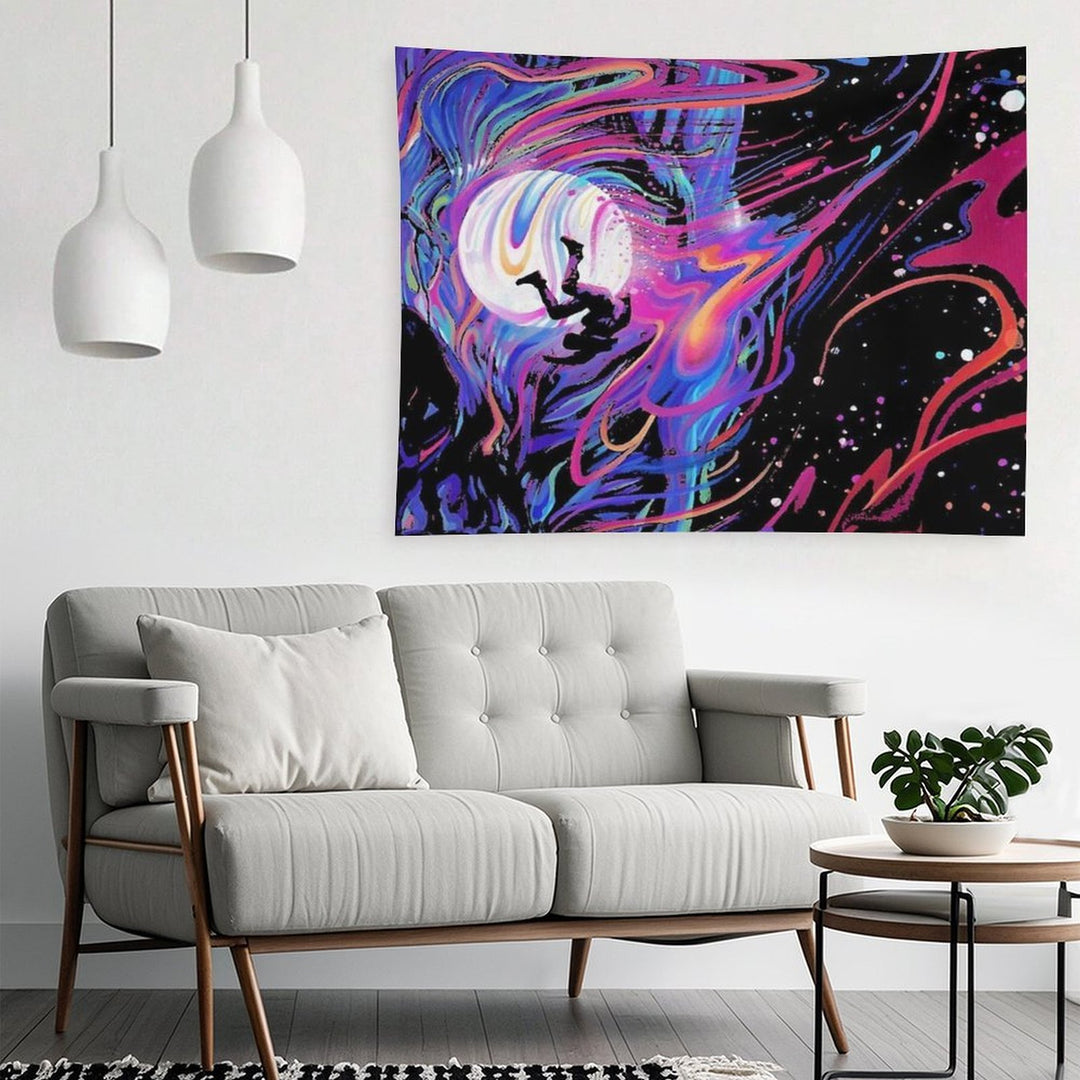 Fly Man on The Moon Tapestry