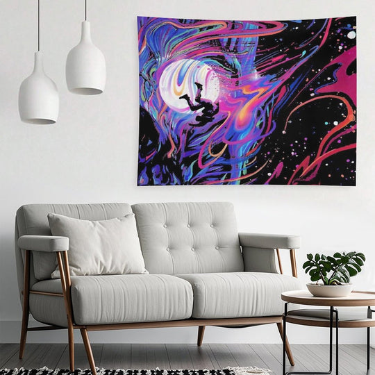 Fly Man on The Moon Tapestry