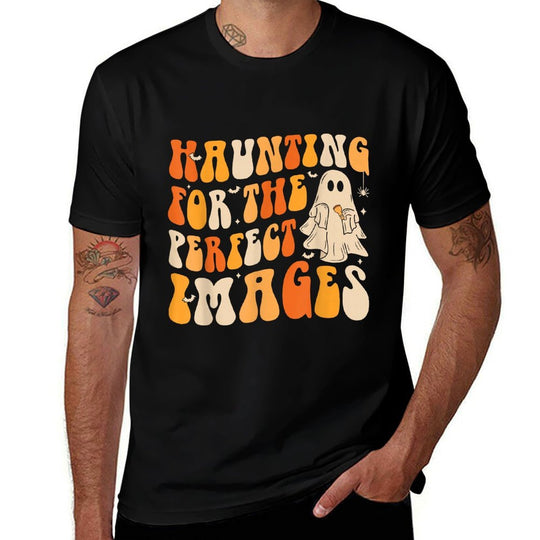 Haunting for The Perfect Images, Ultrasound Tech Halloween  Trendy Pattern T-Shirt