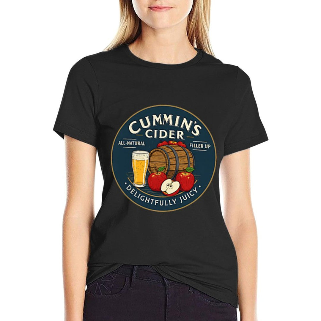 Funny Cumins Cider Design Cheeky Adult Humor Funny  Relaxed-fit T-Shirt