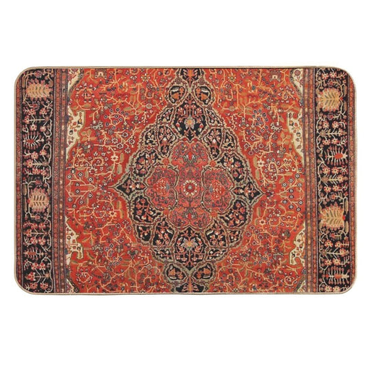 Antique Persian Sarouk Farahan Rug Print  Dirt-Trapping Bath Mat