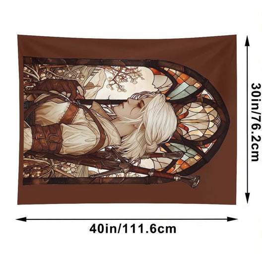 Stained Glass Ciri Tapestry