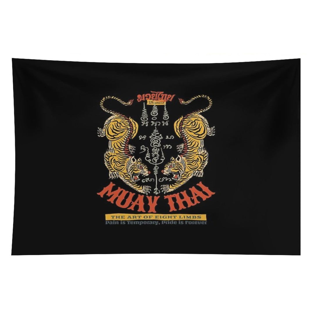 Classic Muay Thai Tiger Tattoo Tapestry
