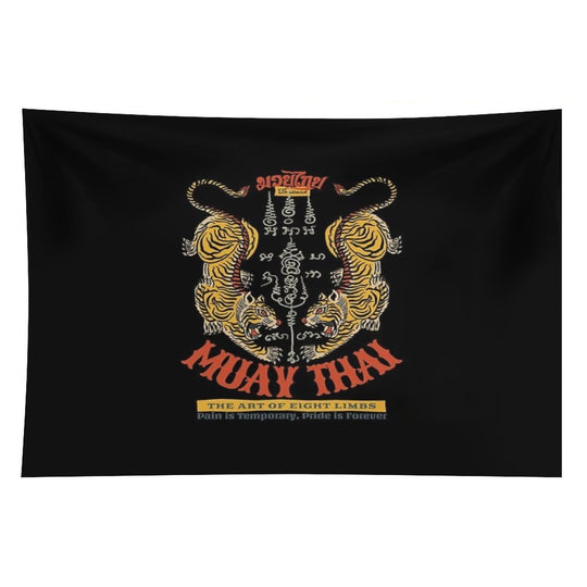 Classic Muay Thai Tiger Tattoo Tapestry