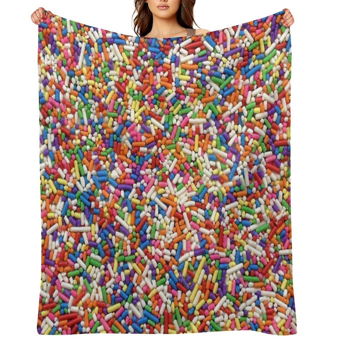 Rainbow Sprinkles Anti-pilling Throw Blanket